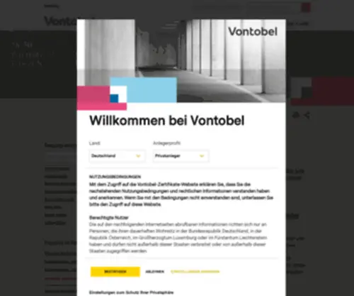 Vontobel-Zertifikate.de(Vontobel Markets) Screenshot