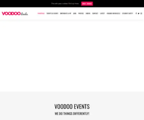 Voodooevents.co.uk(Voodoo Events Leeds) Screenshot