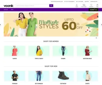 Voonik.com(Online Shopping India for Women Kurtas) Screenshot