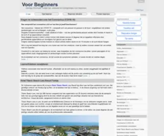 Voorbeginners.net(Voor Beginners) Screenshot