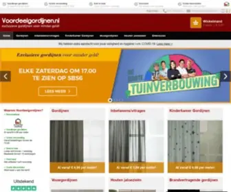 VoordeelgordijNen.nl(Gordijnen en Gordijnstoffen op maat of alleen de stof online kopen) Screenshot