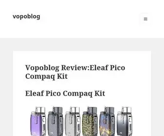 Vopoblog.com(Vape News For Vaping Enthusiasts) Screenshot