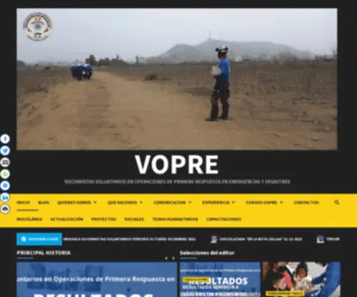 Vopresocorristas.org(Socorristas Voluntarios en Operaciones de Primera Respuesta en Emergencias y Desastres) Screenshot