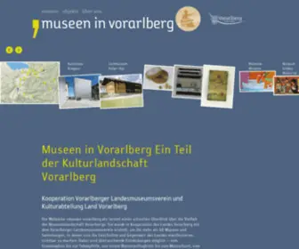 Vorarlbergmuseen.at(Ein Teil der Kulturlandschaft Vorarlberg) Screenshot