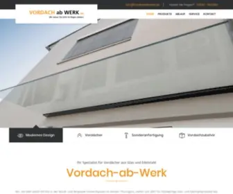 Vordachabwerk.de(Vordächer aus Glas und Edelstahl) Screenshot