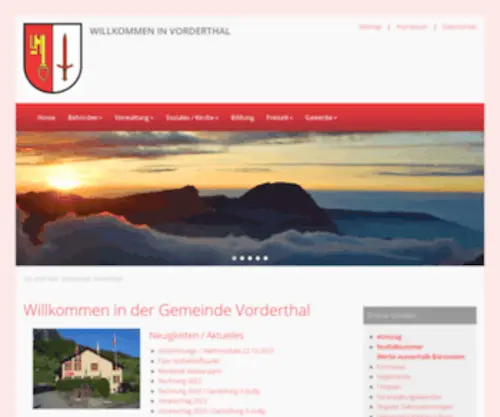 Vorderthal.ch(Gemeinde Vorderthal) Screenshot