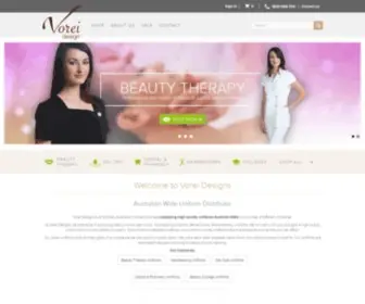 Voreidesigns.com.au(Beauty Uniforms) Screenshot