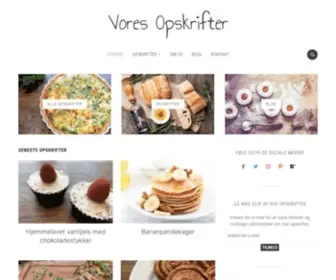 Vores-Opskrifter.dk(Opskrifter til hverdagen og når det skal være lidt ekstra lækkert) Screenshot