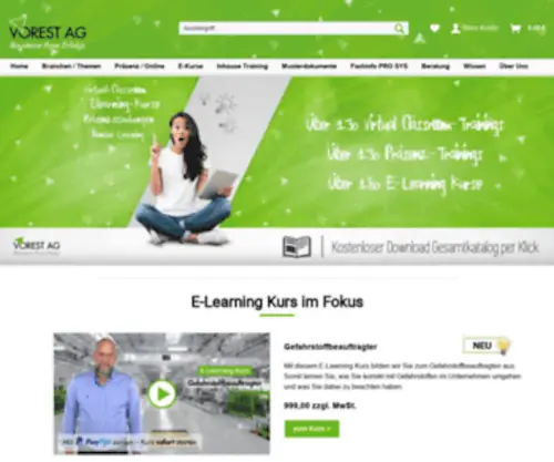 Vorest-AG.de(Ausbildung, Weiterbildung, E-Learning & Fachinformationen) Screenshot