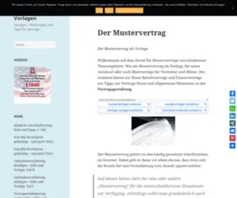 Vorlage-Mustervertrag.de(Mustervertrag Vorlagen › Vorlagen) Screenshot