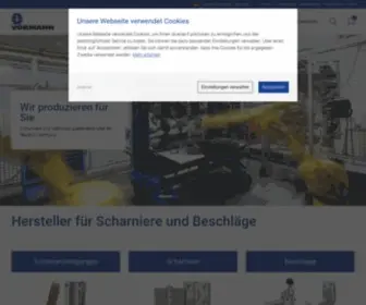 Vormann.com(Hersteller für Scharniere und Beschläge) Screenshot