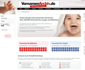 Vornamenarchiv.de(Babynamen und Kindernam) Screenshot