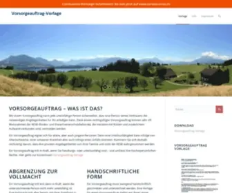 Vorsorgeauftrag-Vorlage.ch(Vorlage) Screenshot