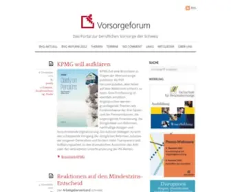 Vorsorgeforum.ch(Das Portal zur beruflichen Vorsorge der Schweiz) Screenshot