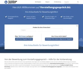 Vorstellungsgespraech.biz(Vorstellungsgespräch erfolgreich meistern) Screenshot