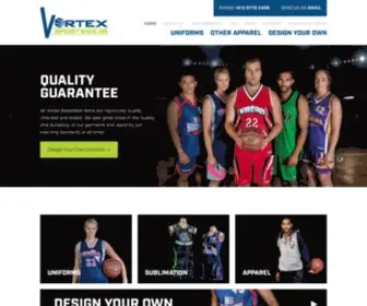 Vortexbasketball.com(Vortex Sportswear) Screenshot