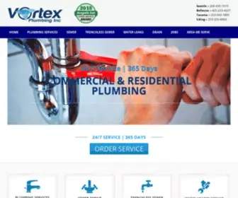 Vortexplumbinginc.com(Plumbing services in Kent WA and Bellevue area. Call Seattle) Screenshot