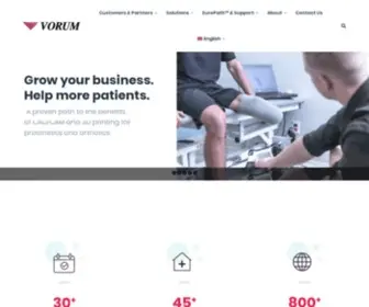 Vorum.com(Optical 3D scanners & software for custom prosthetics and orthotics which replace traditional plaster) Screenshot