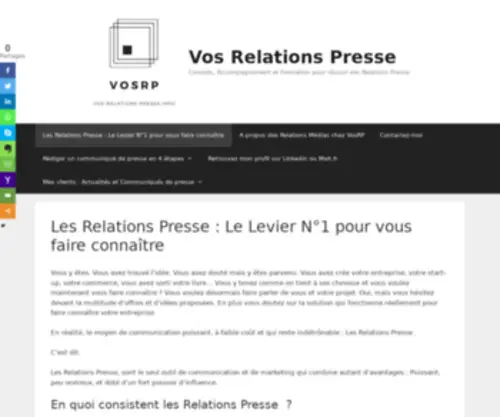 Vos-Relations-Presse.info(Les Relations Presse sont le SEUL levier qui combine autant d'avantages) Screenshot