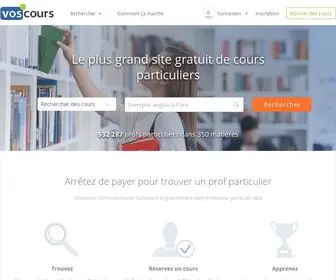 Voscours.fr(Cours particuliers) Screenshot