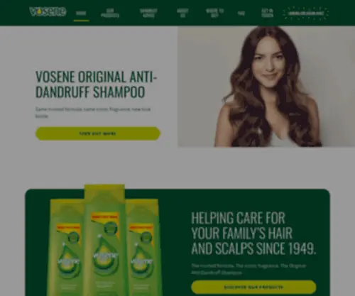 Vosene.co.uk(Anti-Dandruff Shampoo) Screenshot