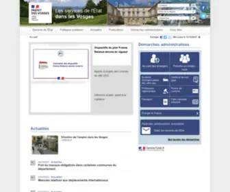 Vosges.gouv.fr(Services de l'état) Screenshot