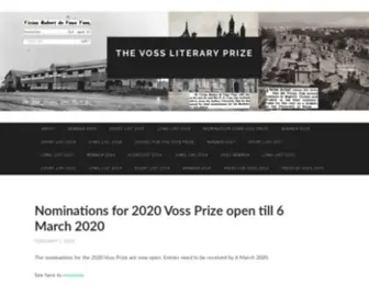 Vossliteraryprize.com Screenshot