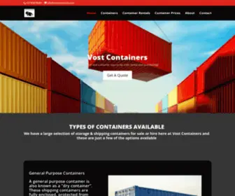 Vostcontainers.com(Vost Containers) Screenshot