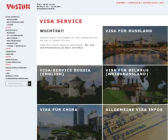 Vostok.de(Russland-Visum und) Screenshot