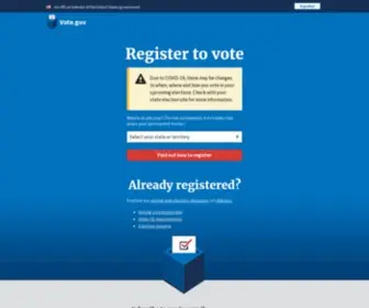 Vote.gov(Check Voter Registration Deadlines and Laws in Your State) Screenshot