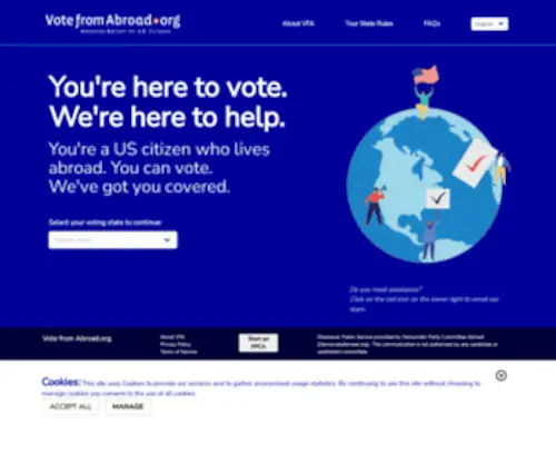 Voteabroad.org(Vote From Abroad) Screenshot