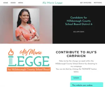 Votealymarielegge.com(School Board Candidate) Screenshot