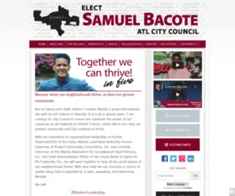 Votebacote.com(Samuel Bacote for District 5 Atlanta City Council) Screenshot