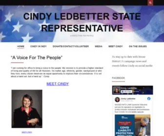 Votecindyledbetter.com(A voice for the people) Screenshot