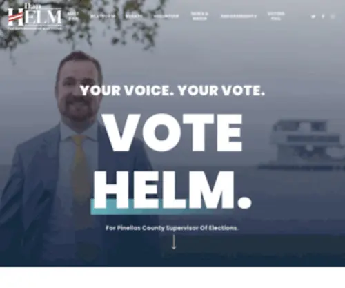 Votedanhelm.com(For Pinellas County Supervisor of Elections) Screenshot