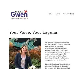 Votegwen.org(Gwen McNallan for Laguna Beach City Council 2020) Screenshot
