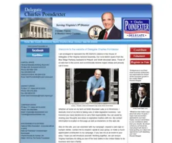 Votepoindexter.com(Delegate Charles Poindexter) Screenshot