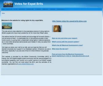 Votes-For-Expat-Brits.com(The right to vote campaign for the expatriate British) Screenshot