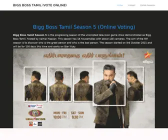 Votetamilbiggboss.com(Bigg Boss Tamil Season 5) Screenshot