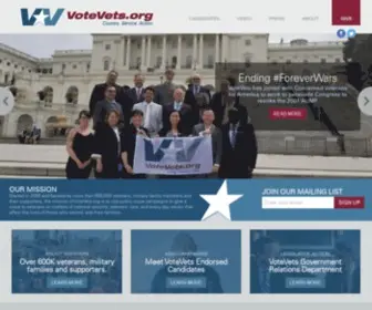 Votevets.org(Elevating Voices of Veterans) Screenshot