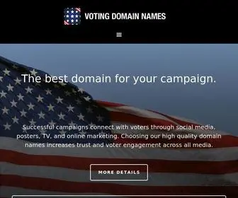 VotingDomainnames.com(The best domain for your campaign) Screenshot