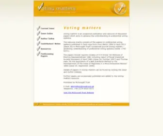 Votingmatters.org.uk(Voting matters) Screenshot