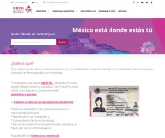 Votoextranjero.mx(Voto de los mexicanos residentes en el extranjero) Screenshot