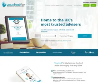 Vouchedfor.co.uk(Find Top) Screenshot