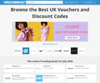 Vouchers4U.com(Exclusive Vouchers and Discount Codes) Screenshot