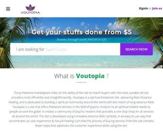 Voutopia.com(Voutopia-Psychic medium-spiritual marketplace Voutopia) Screenshot