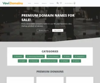 VoviDomains.com(Premium Domains For Sale) Screenshot