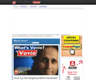 Vovio.com(Vovio is a new blog) Screenshot