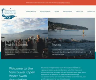 Vowsa.bc.ca(Vancouver Open Water Swim Association) Screenshot