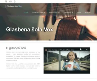 Vox-SI.com(Glasbena šola VOX) Screenshot